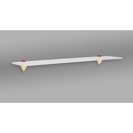 Wallscapes 36 in. Jazzy Shelf, Yellow, Red & White HSJKIT736YERD